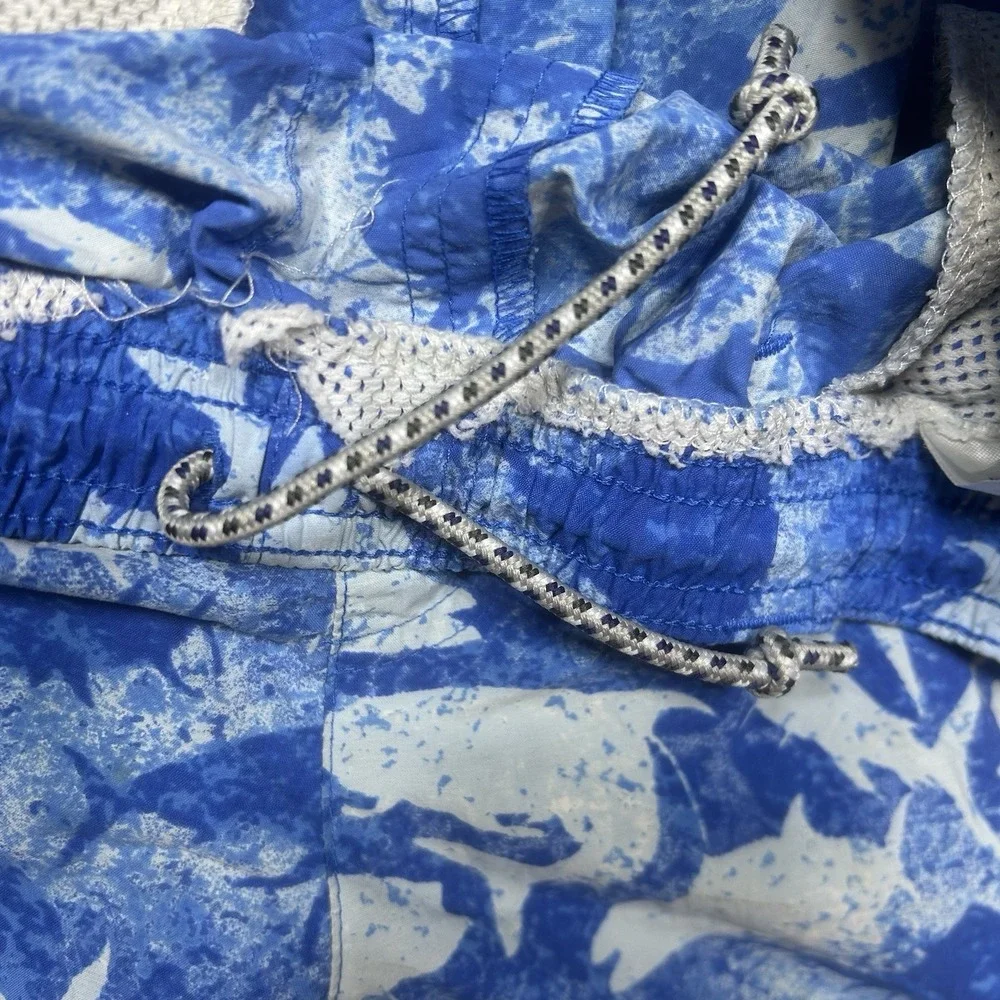 Columbia PFG Super Backcast Shorts Trunks Men's M Blue Fish Print *NO MESH LINER - Picture 4 of 10